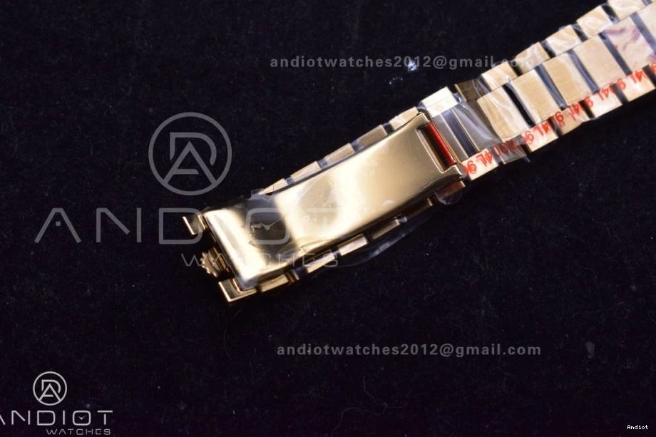 904L QF Stick Best Dial 36 on Gold DayDate YG with (Gain Weight) President vr3255 V5 Diamond Edition Steel Bracelet 1125